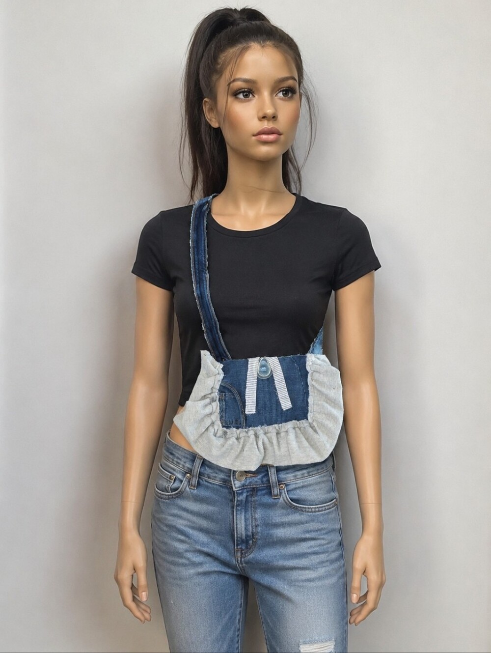 DIY Denim Ruffle Crossbody Notebook Keepsake